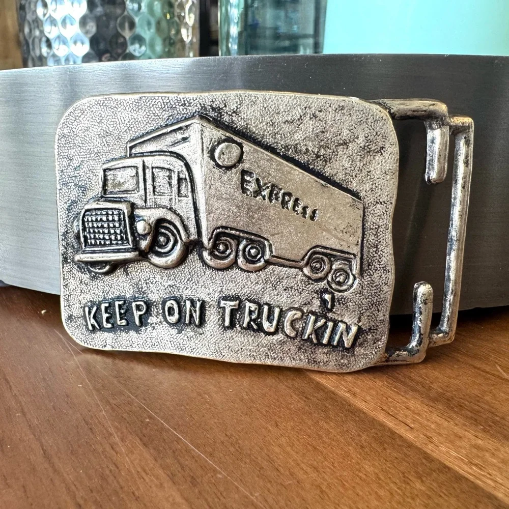 Keep on Truckin Vintage Belt Buckle